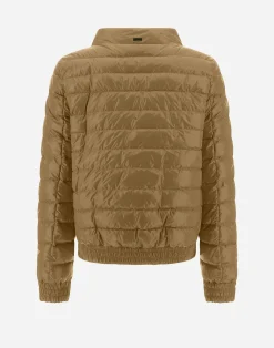 Herno Kurze Daunenjacken-Gesteppte Bomberjacke Aus Gloss