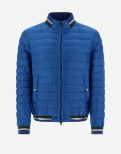 Herno Kurze Daunenjacken-Gestrickte Bomberjacket Aus Nylon Ultralight