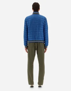 Herno Kurze Daunenjacken-Gestrickte Bomberjacket Aus Nylon Ultralight