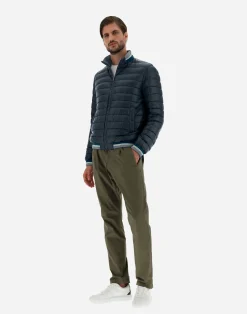 Herno Kurze Daunenjacken-Gestrickte Bomberjacket Aus Nylon Ultralight