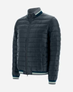 Herno Kurze Daunenjacken-Gestrickte Bomberjacket Aus Nylon Ultralight