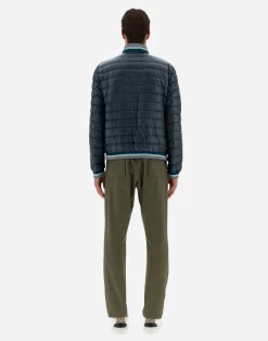 Herno Kurze Daunenjacken-Gestrickte Bomberjacket Aus Nylon Ultralight