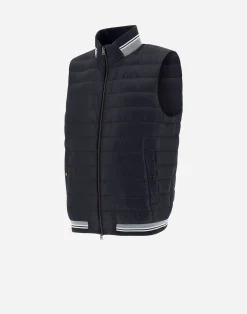 Herno Kurze Daunenjacken-Gestrickte Weste Aus Nylon Ultralight