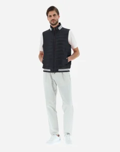 Herno Kurze Daunenjacken-Gestrickte Weste Aus Nylon Ultralight