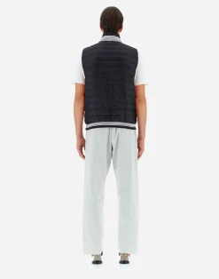Herno Kurze Daunenjacken-Gestrickte Weste Aus Nylon Ultralight