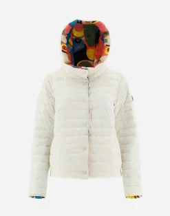 Herno Kurze Daunenjacken-Globe Bomberjacke Aus ‘60 Cycle Reversibler Ecoage