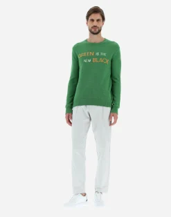 Herno Sweatshirts & Strickjacken-Globe Pullover Aus Bio-Baumwoll-Boucle
