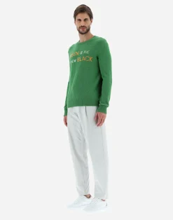 Herno Sweatshirts & Strickjacken-Globe Pullover Aus Bio-Baumwoll-Boucle