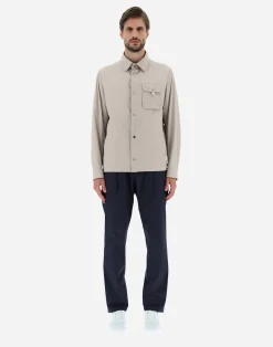 Herno Hemden-Hemd Aus Ultralight Crease