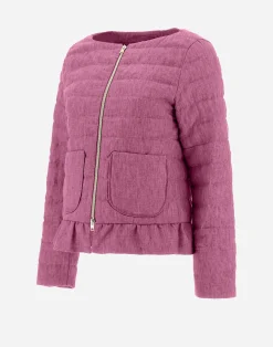 Herno Kurze Daunenjacken-Jacke Aus New Leinen