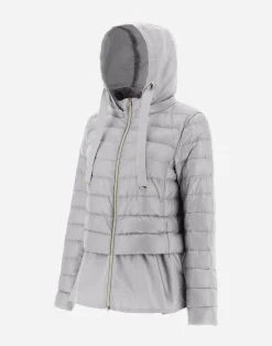 Herno Kurze Daunenjacken-Jacke Aus Nylon Ultralight & New Techno Taft