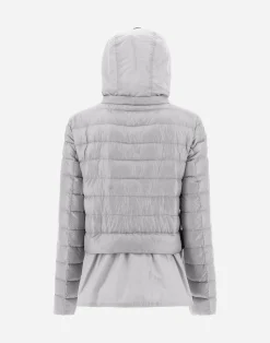 Herno Kurze Daunenjacken-Jacke Aus Nylon Ultralight & New Techno Taft