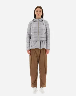 Herno Kurze Daunenjacken-Jacke Aus Nylon Ultralight & New Techno Taft