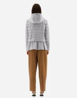 Herno Kurze Daunenjacken-Jacke Aus Nylon Ultralight & New Techno Taft