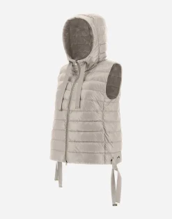 Herno Kurze Daunenjacken-Kapuzenweste Aus Nylon Ultralight