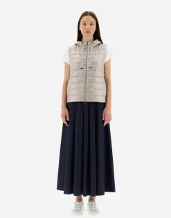 Herno Kurze Daunenjacken-Kapuzenweste Aus Nylon Ultralight
