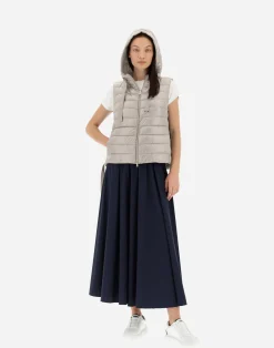 Herno Kurze Daunenjacken-Kapuzenweste Aus Nylon Ultralight