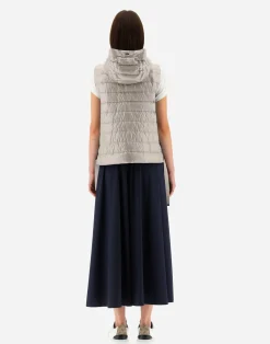 Herno Kurze Daunenjacken-Kapuzenweste Aus Nylon Ultralight