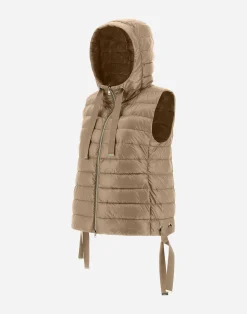 Herno Kurze Daunenjacken-Kapuzenweste Aus Nylon Ultralight