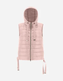 Herno Kurze Daunenjacken-Kapuzenweste Aus Nylon Ultralight