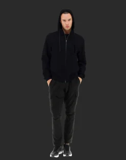 Herno Bomber-Laminar Bomberjacke Aus Cotton Sweater Und Light Opalescent Gewebe