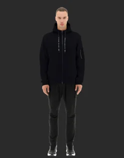 Herno Bomber-Laminar Bomberjacke Aus Cotton Sweater Und Light Opalescent Gewebe