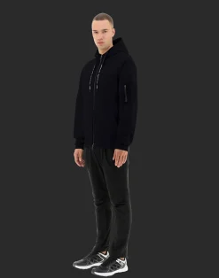 Herno Bomber-Laminar Bomberjacke Aus Cotton Sweater Und Light Opalescent Gewebe