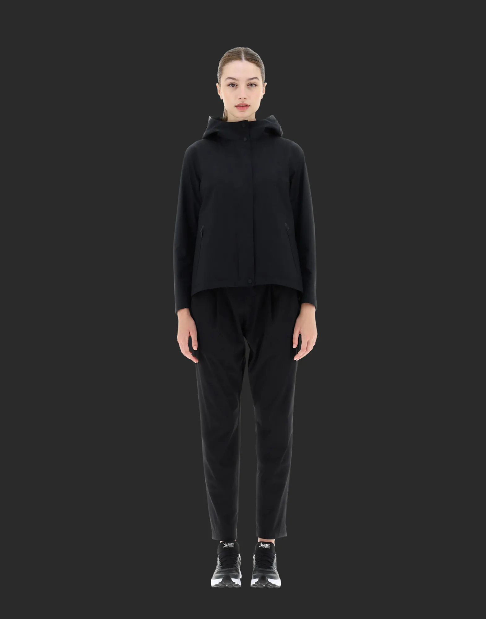 Herno Capes-Laminar Cape Mit Kapuze Aus Gore-Tex Paclite® Shell