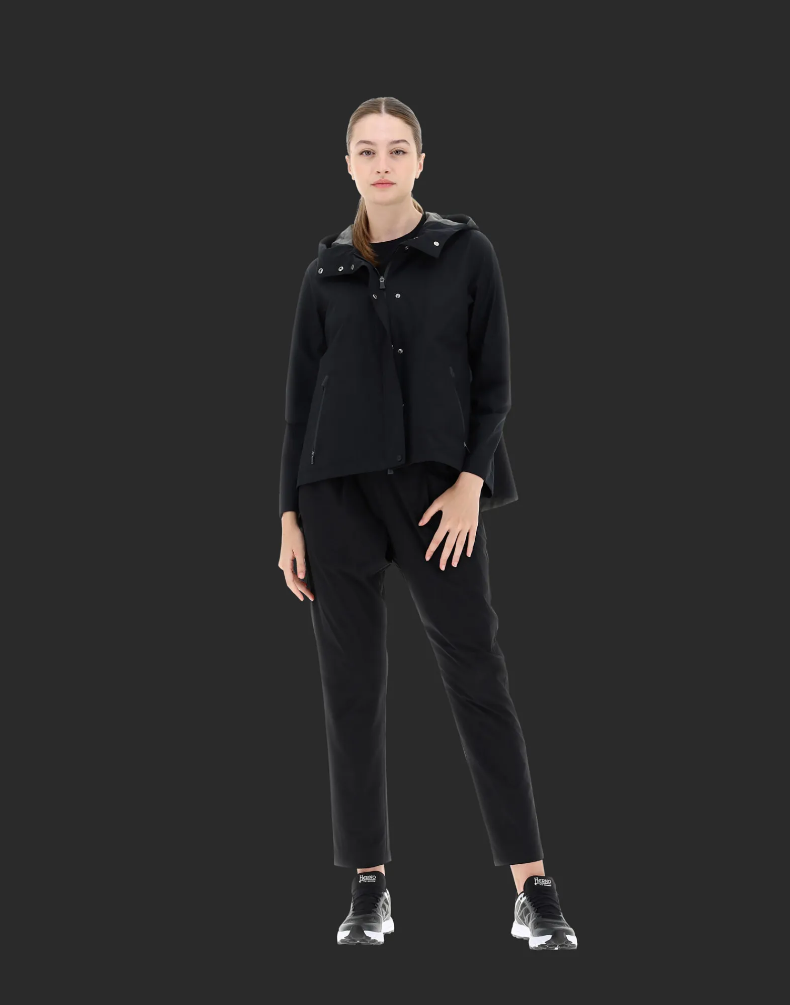 Herno Capes-Laminar Cape Mit Kapuze Aus Gore-Tex Paclite® Shell