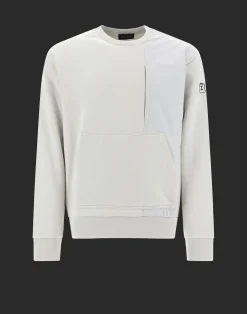 Herno Sweatshirts & Strickjacken-Laminar Sweatshirt Aus Cotton Sweater Mit Nylondetails