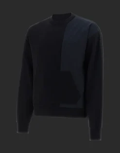 Herno Sweatshirts & Strickjacken-Laminar Sweatshirt Aus Cotton Sweater Mit Nylondetails