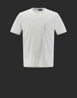 Herno T-Shirt & Polo-Shirts-Laminar T-Shirt Aus Compact Jersey Mit Nylondetails
