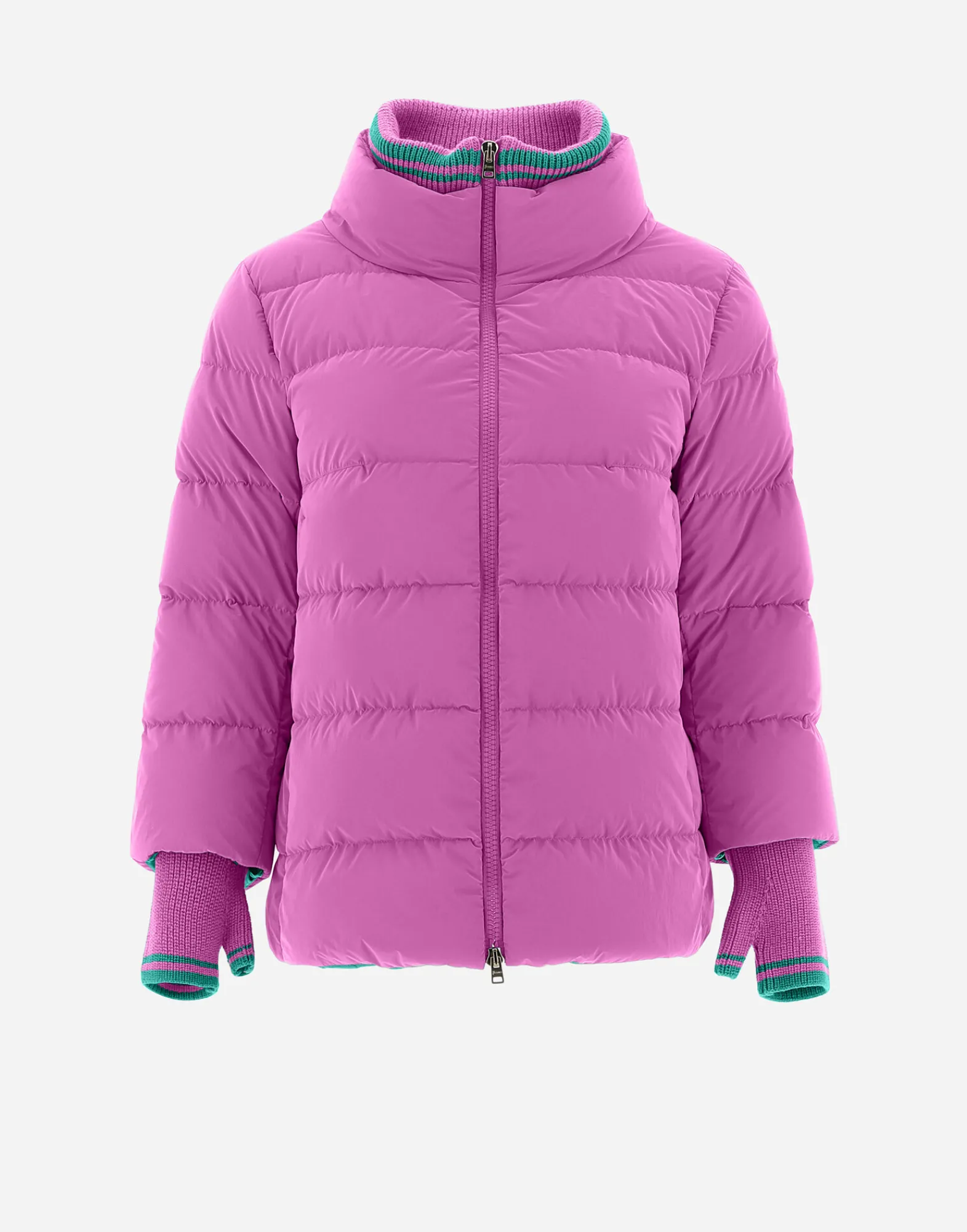 Herno Kurze Daunenjacken-Mat Glaze Cape-Jacke