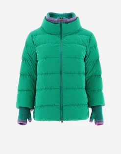 Herno Kurze Daunenjacken-Mat Glaze Cape-Jacke