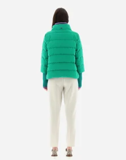 Herno Kurze Daunenjacken-Mat Glaze Cape-Jacke