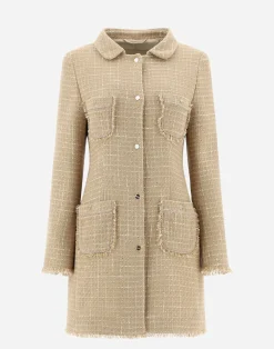 Herno Mäntel & Trenchcoats-Mäntel Aus Casual Tweed