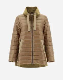 Herno Lange Daunenjacken-Mäntel Aus Nylon Ultralight & New Techno Taft