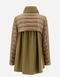 Herno Lange Daunenjacken-Mäntel Aus Nylon Ultralight & New Techno Taft