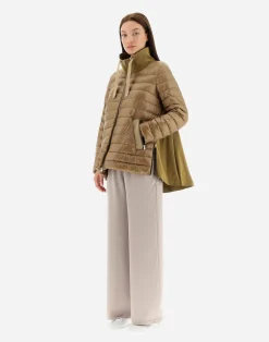 Herno Lange Daunenjacken-Mäntel Aus Nylon Ultralight & New Techno Taft