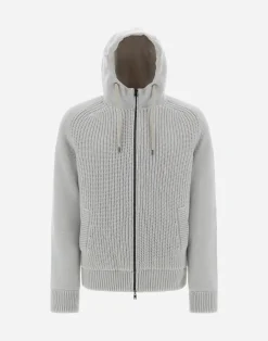 Herno Bomber-Resort Bomberjacke Aus Infinity Mix Knit & Rev Ponente