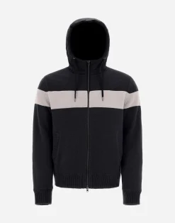 Herno Bomber-Resort Bomberjacke Aus Infinity Mix Knit & Ponente