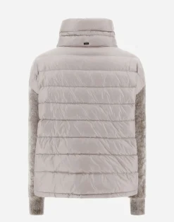 Herno Bomber-Resort Bomberjacke Aus Nylon Ultralight & Chenille Knit
