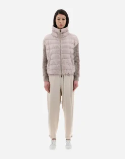 Herno Bomber-Resort Bomberjacke Aus Nylon Ultralight & Chenille Knit