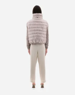 Herno Bomber-Resort Bomberjacke Aus Nylon Ultralight & Chenille Knit