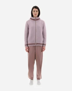 Herno Bomber-Resort Cardigan Aus Infinity & Chenille Knit
