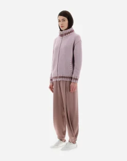Herno Bomber-Resort Cardigan Aus Infinity & Chenille Knit