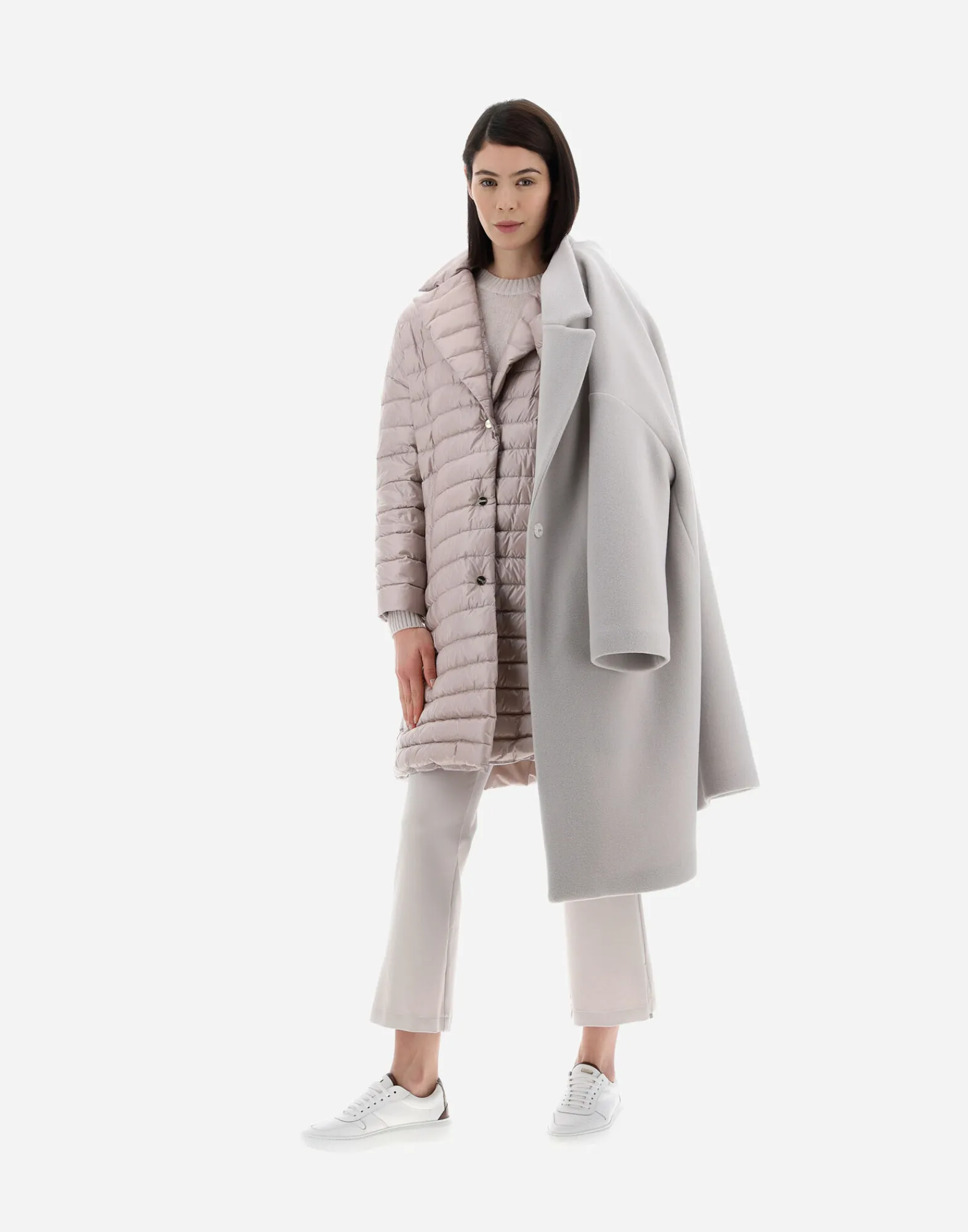 Herno Mäntel & Trenchcoats-Resort Mäntel Aus Modern Double & Nylon Ultralight