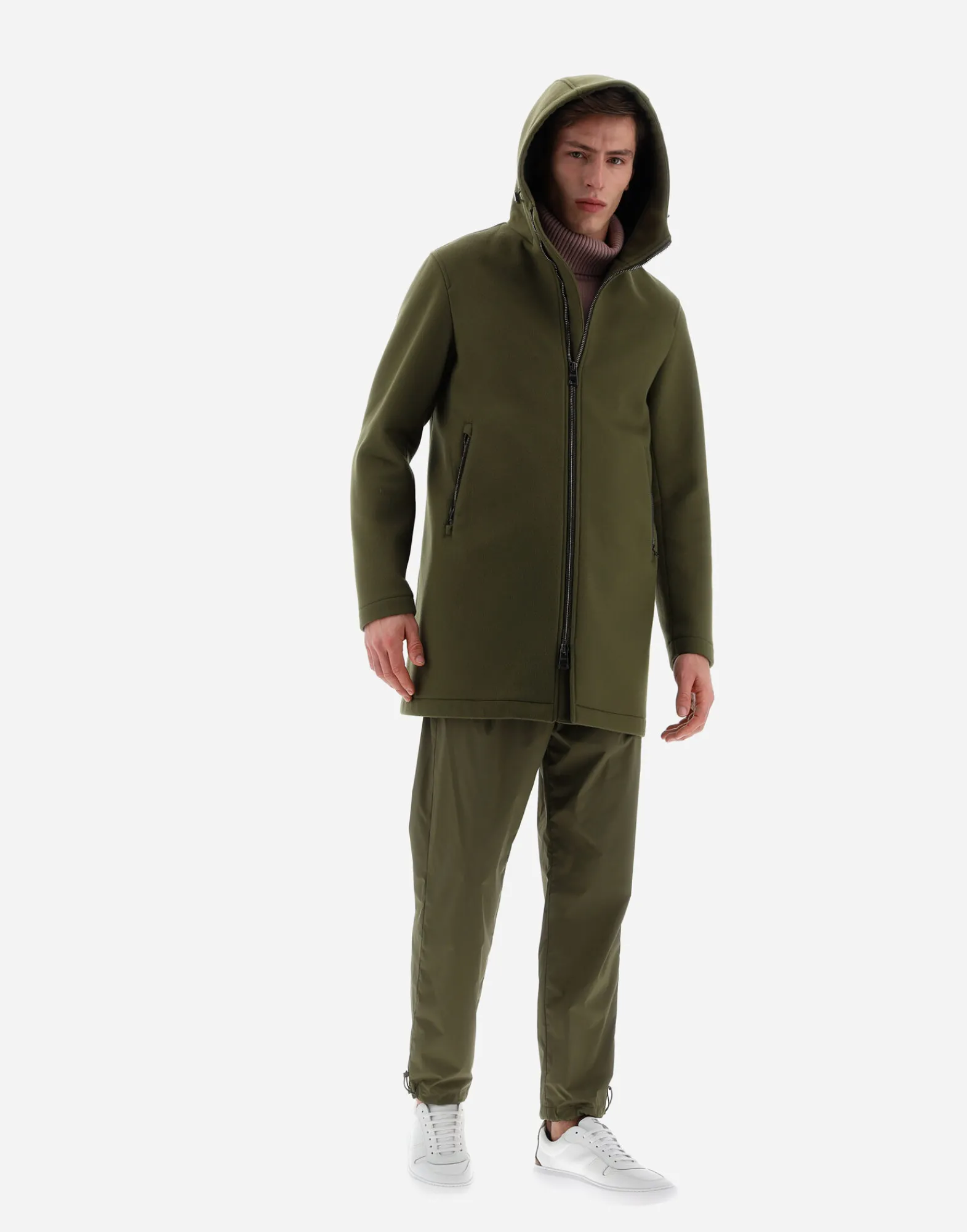 Herno Parka & Jacken-Resort Parka Aus Mesh Wool