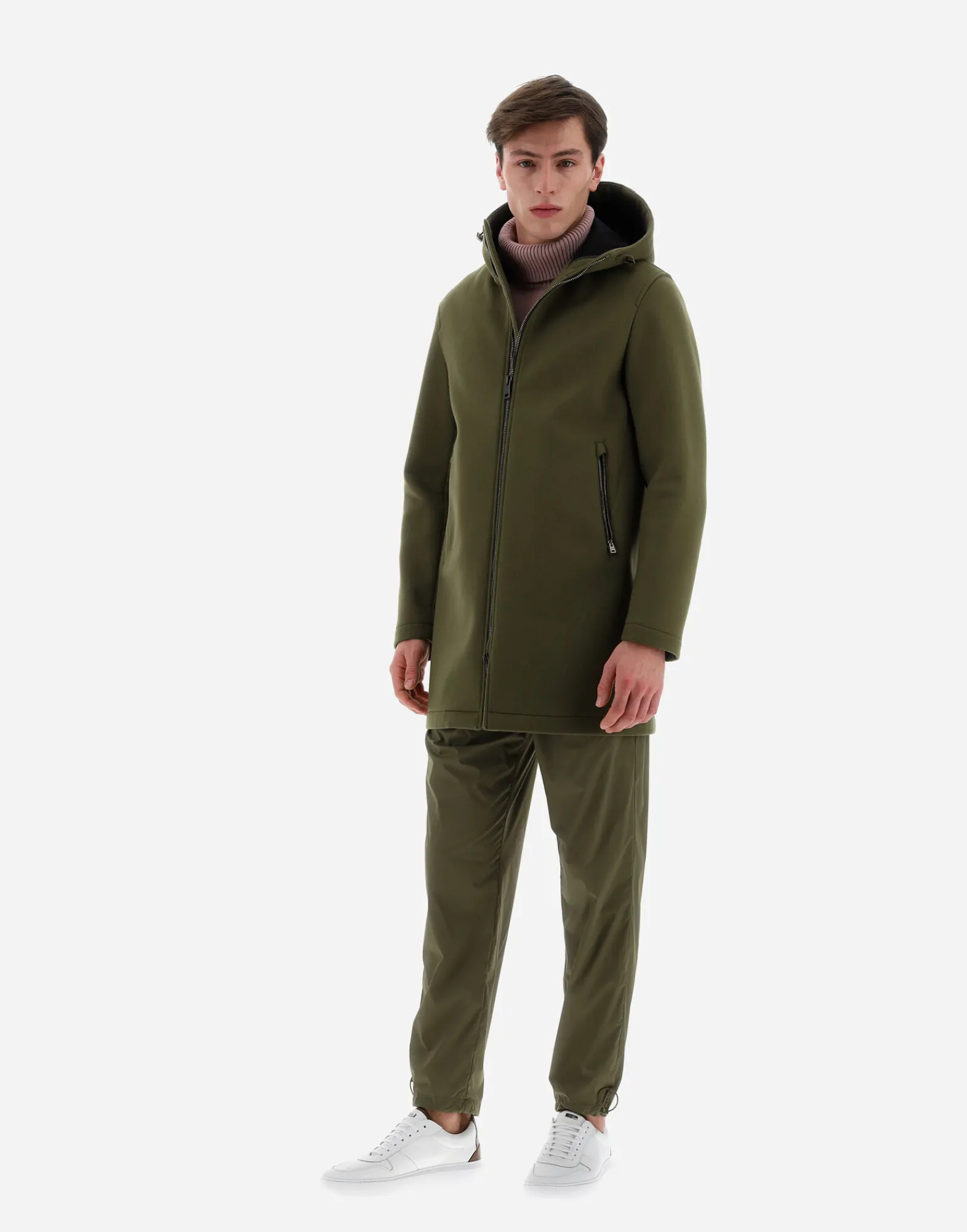 Herno Parka & Jacken-Resort Parka Aus Mesh Wool