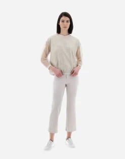 Herno T-Shirts-Resort T-Shirt Aus Chic Cotton Jersey & New Lace